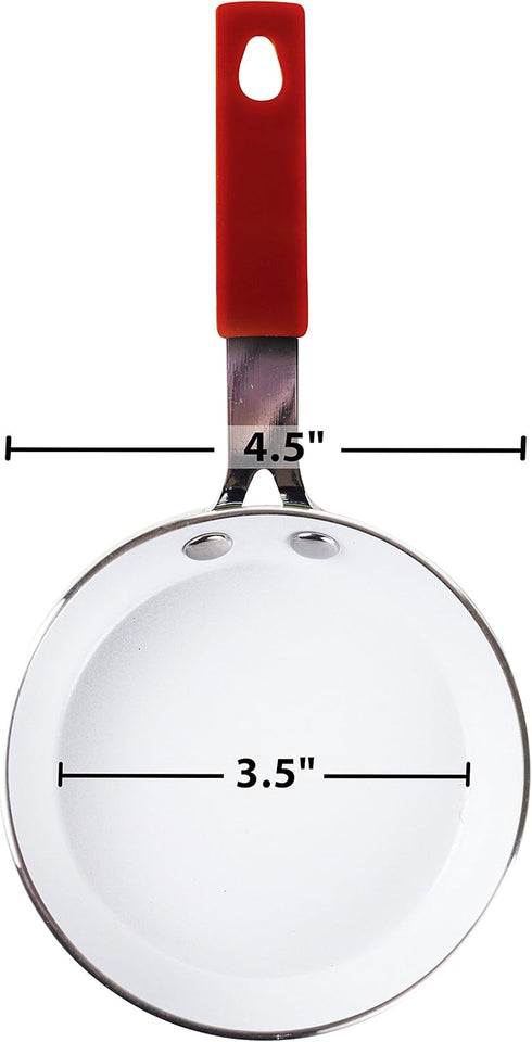 Good Living 3.5" Fast-Heating Aluminum Single-Egg Pan, Colors Vary, 1-Pack...