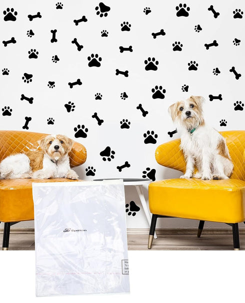 76 Pieces Dog Paw Decal Paw Print Sticker Dog Room Decor for Walls Pup Removable Vinyl Wall Sticker Decoration Animal Footprint for Nursery Bedroo...