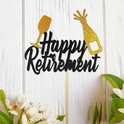 Happy Retirement Cake Topper - Retirement Party Decoration Supplies...