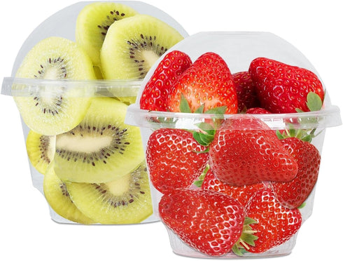 10 oz Clear Plastic Dessert Cups with Dome Lids No hole - 20 Sets Disposable Snack Bowls for Ice Cream, Parfait, Banana Pudding, Jello and Individ...