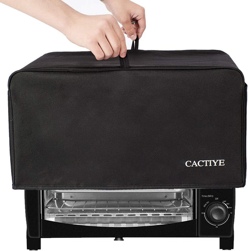 Toaster Oven Dust Cover with Accessory Pockets Compatible with Hamilton Beach 6 Slice of Toaster Oven (BLACK?19 x 14 x 10 inches)...