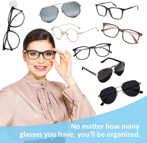 6pcs Adhesive Eyeglasses Holder,180°Folding design,Sunglasses Holder Wall,Eyeglass Holder for Protective Eyewear,Sunglasses Organizer Wall Desk Ca...