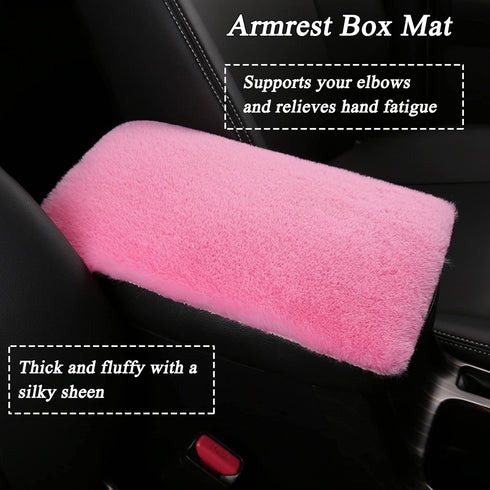 Fluffy Steering Wheel Cover for Women,LXPKKIG Faux Wool Steering Wheel Cover Cute Fluffy Car Accessories Set for Women Girls Universal Fit 15 inch...