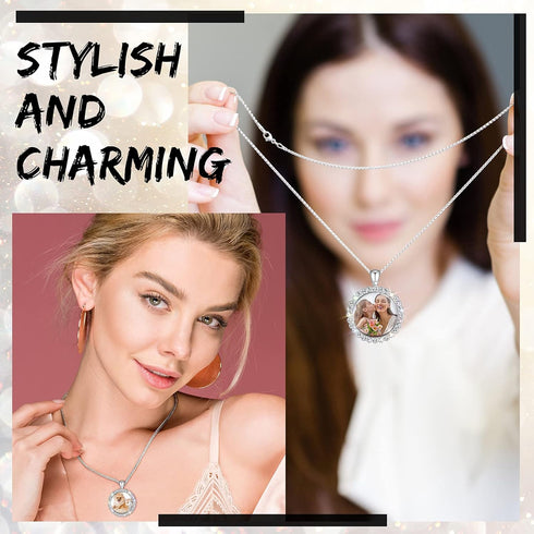 Hicarer 32 Pcs Sublimation Necklace Blank Round Rhinestone Bezel Pendant Trays Set with Glass Domes Sublimation Blank Discs Double Sided Adhesive ...