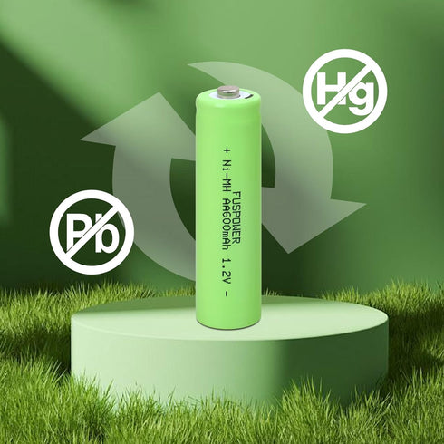 AA Solar Light Batteries Rechargeable AA Batteries Ni-MH 600mAh 1.2V Double A Rechargeable Battery for Outdoor Solar Garden Lights (8 Count (Pack ...