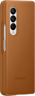 Samsung Galaxy Z Fold 3 Phone Case, Leather Protective Cover, Heavy Duty, Shockproof Smartphone Protector, US Version, Camel,EF-VF926LAEGUS...