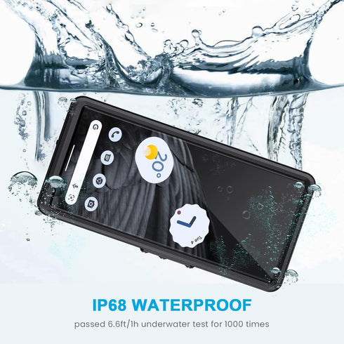 Lanhiem Pixel 7 Pro Case, IP68 Waterproof Dustproof Case with Built-in Screen Protector, Rugged Full Body Shockproof Protective Cover for Google P...