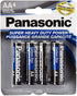 Panasonic 5741 8PC AA Batteries Super Heavy Duty Power Carbon Zinc Double A Battery 1.5V, Black (Pack of 8)...