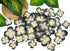 Handmade Hydrangeas Petals Flowers Mulberry Paper Flower Patch Scrapbooking Wedding DIY Craft Supplies Card Mini Artificial Paper Flowers (Black &...