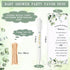 Greenery Baby Shower Pens Decoration Baby Shower Party Games Gift Cards with String Black Ink Retractable Ballpoint Pens for Girl Boy Gender Revea...