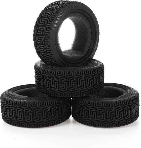 1/10 RC Car Racing Flat Run Sponge Insert Rubber Tyres 68mm Tires for 1:10 RC On Road Car Traxxas Tamiya HSP HPI Kyosho RC Rally Car (Black)...