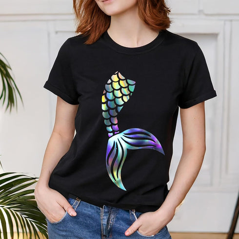 GIRAFVINYL Rainbow Silver Holographic Heat Transfer Vinyl 12" x 6ft Silver Metallic HTV for T-Shirts, Clothing, Rainbow Iron on Vinyl Work with Cr...
