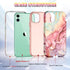 CASEFIV Compatible with iPhone 11 Case,Marble Pattern 3 in 1 Heavy Duty Shockproof Full Body Rugged Hard PC+Soft Silicone Drop Protective Women Gi...