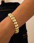 PAVOI 14K Gold Plated Chunky Ribbed Texture Bracelet for Women |Gold Statement Jewelry Piece...