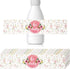 Zonon 48 Pieces Pink Baby Shower Water Bottle Labels Floral Baby Shower Decorations Waterproof Water Bottle Stickers Wrappers for Pink Floral Them...