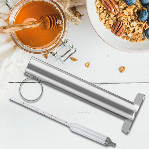 Maple Syrup Hydrometer Test Cup kit, Measures Sugar Content in The Syrup, Stainless Steel Maple Syrup Equipment, Design for Maple Syrup Supplies, ...