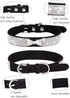 Dog Collar for Small Dogs, Adjustable Leather Suede Bling Dog Collars?Pink Dog Collar Cat Collar, Rhinestone Dog Collar (XS, black4)...
