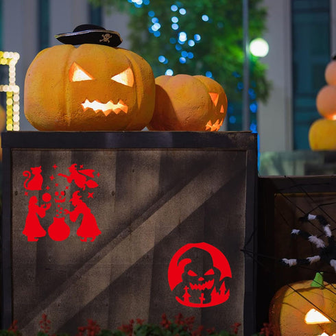 28 pcs Halloween Stencils, lyfLux Painting Stencils Suit, Pumpkin Carving Stencils, for Halloween Decoration, Bars, Haunted Houses, Walls, Murals,...