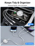 Retractable iPhone Charger, 3-in-1 Multi Charging Cable, 100W Fast Charging USB-C/A to Lightning/USB-C/Micro Retractable USB-C Cable for iPhone 15...