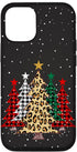 iPhone 12/12 Pro Merry Christmas Trees with Buffalo Plaid & Leopard Design Case...