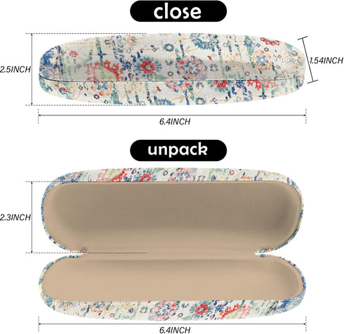 Glasses Case Hard Shell Eyeglass Protective Case Eyeglasses Holder Box with Cleaning Cloth for Women Girls Men Cute...