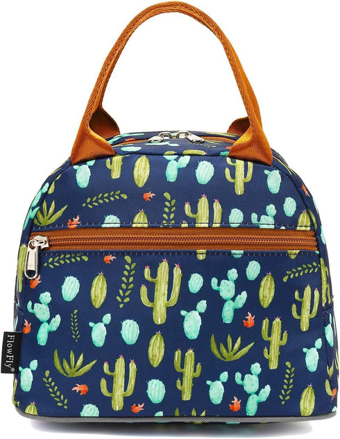 FlowFly Insulated Lunch Cooler Bag - Tote Bag Organizer for Women/Men, Cactus...
