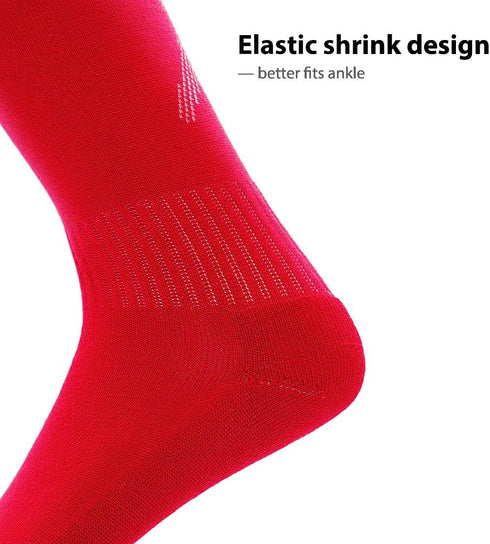 Luwint Kids Soccer Socks, Children Knee High Sport Socks, Red...