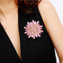 Rhinestone Sunflower Brooch Pin Red Pink Flower Brooch Stylish Crystal Brooch Elegant Clothing Hat Bag Accessories Jewerly for Women...