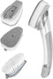 Dishwand, Non-Scratch Brush Scrubber with Soap Dispenser for Cleaning Dishes, Pan, Kitchen, Bathroom, and Household, 1 Dishwand and 3 Refills...