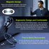 Wireless Bluetooth Neckband Headphone, Ergonomic Hanging Neck Magnetic Attraction Earphone with TF Port, Sports Foldable Headset with Voice Contro...