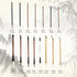 15 Pieces Chinese Calligraphy Writing Brushes Set with Writing Paper Roll-up Brush Bamboo Holder, Shanlian Hubi Kanji Japanese Sumi Drawing Brushe...