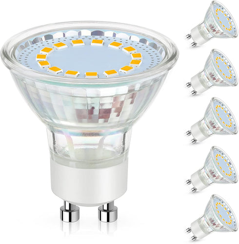 GU10 LED Light Bulb, 50 Watt Halogen Equivalent, Warm White 2700K 450LM Non-Dimmable 4W LED Replacement Recessed Track Lighting, 5-Pack...