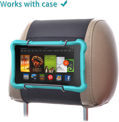 Car Headrest Holder WANPOOL Car Headrest Mount for Kindle Fire Tablet 7Inch / Fire HD 8 / Fire HD 10 / Kindle Fire HD 7Inch and Other Tablets, Bla...