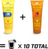 GoPong Sunscreen Flask 2 Pack (16 oz Total) - Hidden Alcohol Travel Flasks - 2 Secret Liquor Containers for Beaches, Cruises, and Sports Events...