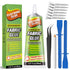 Fabric Glue 150ml, Permanent Fabric Adhesive Clear Clothing Glue Waterproof Sewing Patch Glue for Cotton, Felt, Leather, Polyester and Stuffed Ani...