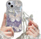 Compatible with iPhone 11 Case for Women/Girls, Cute Butterfly Glitter Bling with Bracelets Anti-Scratch Shockproof Case for iPhone 11, Purple wit...