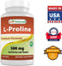 Best Naturals L-proline Amino Acid Dietary Supplement 500 Mg, 120 Count (817716014456)...