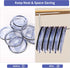 Tumbler Lid Organizer 2 PCS,Cup Lid Holder for Kitchen Cabinets,Silver Cup Lid Organizer for Kitchen...