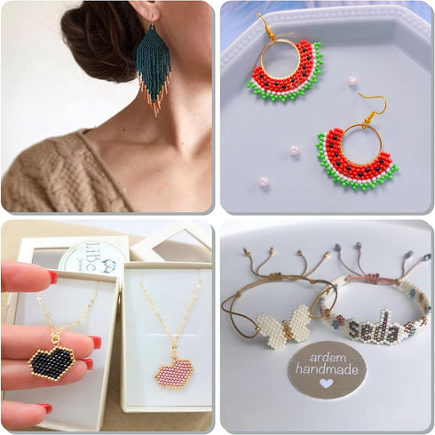 10000pcs Glass Seed Beads Bulk,2mm 12/0 Craft Seed Beads Small Pony Beads for DIY Craft Projects Bracelets Necklace Jewelry Making - Dark Green Wa...