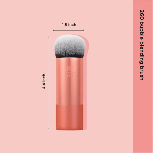 Real Techniques Bubble Blending Makeup Brush, Multipurpose Face Brush For Liquid, Cream, & Powder Makeup, Unique Bubble Brush Head, Synthetic Bris...