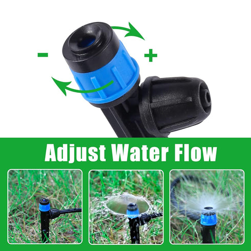 Drip Irrigation Emitters with Adjustable 360 Degree Water Flow Drippers Sprayer for 1/4 inch Tubing, Garden Drippers Sprayer Perfect for House Gar...