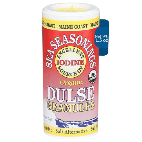 Maine Coast Sea Vegetables Organic Dulse Granules Shaker | Seaweed Seasoning | Rich in Iodine & Protein | Harvested from North Atlantic | Great fo...