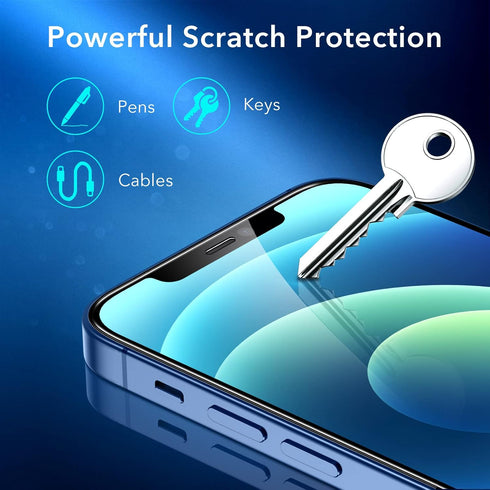 ESR for iPhone 12 Screen Protector, iPhone 12 Pro Screen Protector, Tempered-Glass with Easy Installation Frame compatible with iPhone 12/12 Pro 6...