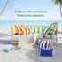 Outdoor Throw Pillow Covers 18×18 Inch, Waterproof Square Throw Pillow Cases with Fringe, Striped Decorative Outdoor Cushion Covers for Garden, Pa...