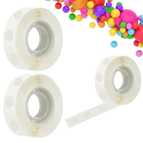 600PCS Glue Balloon Dots, Removable Balloon Sticky Spots,Extra Strong Glue Balloon Dots Double Sided for Birthday Party Wedding Christmas Decorati...