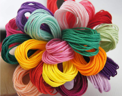 Cross Stitch Kits Stamped Full Range of Embroidery Starter Kits for Beginners DIY 14CT Easy Patterns Embroidery for Girls Crafts-Rainbow elephant ...