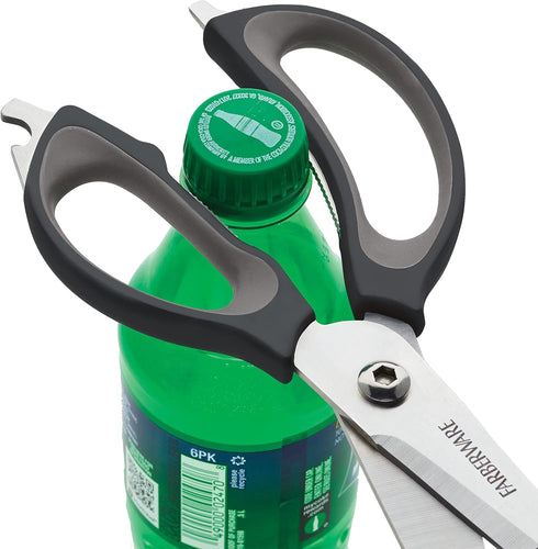 Farberware 4-in-1 Kitchen Shears, 2-Piece, Black and Gray...