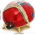 Hand Painted Enameled Ladybug Trinket Box, Hinged Unique Mini Ring Necklace Jewelry Organizer, Classical Bejeweled Storage, Figurine Collectible K...