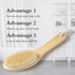 Bamboo Curved long handle Dry Brushes, Dry Body Brush for Dry Skin, Blood Circulation, Cellulite Treatment?Wet and Dry Brush Suitable for All Kind...