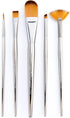 Royal & Langnickel Zen 5pc Standard Handle Brush Set, Includes - Oval Wash, Angular, Shader, Fan & Round Brushes...